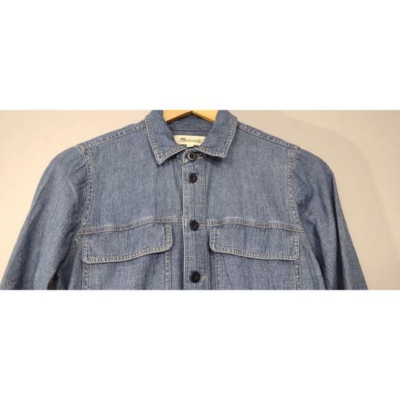 Madewell Chambray Blue Shirt Dress Size 2 - Picture 5 of 16